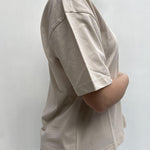T-shirt con stampa TS301 BEIGE TOP-TEE 