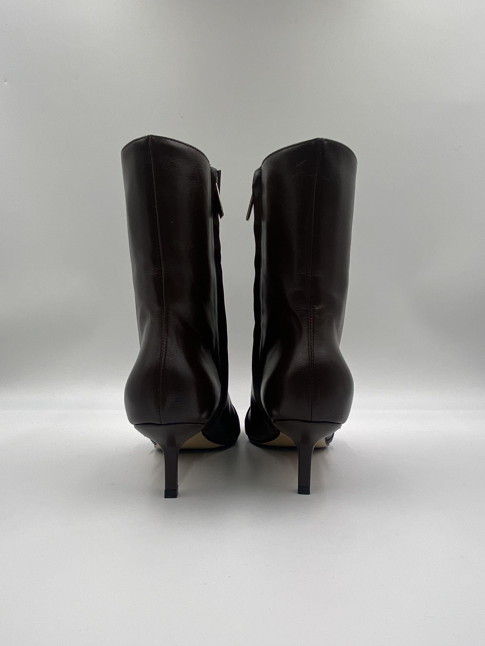 Stivaletto  moro con cinturini 9559 MORO SPAZIO MODA 