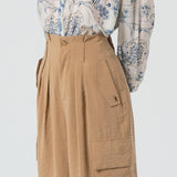 Pantalone wide leg in fluido modal