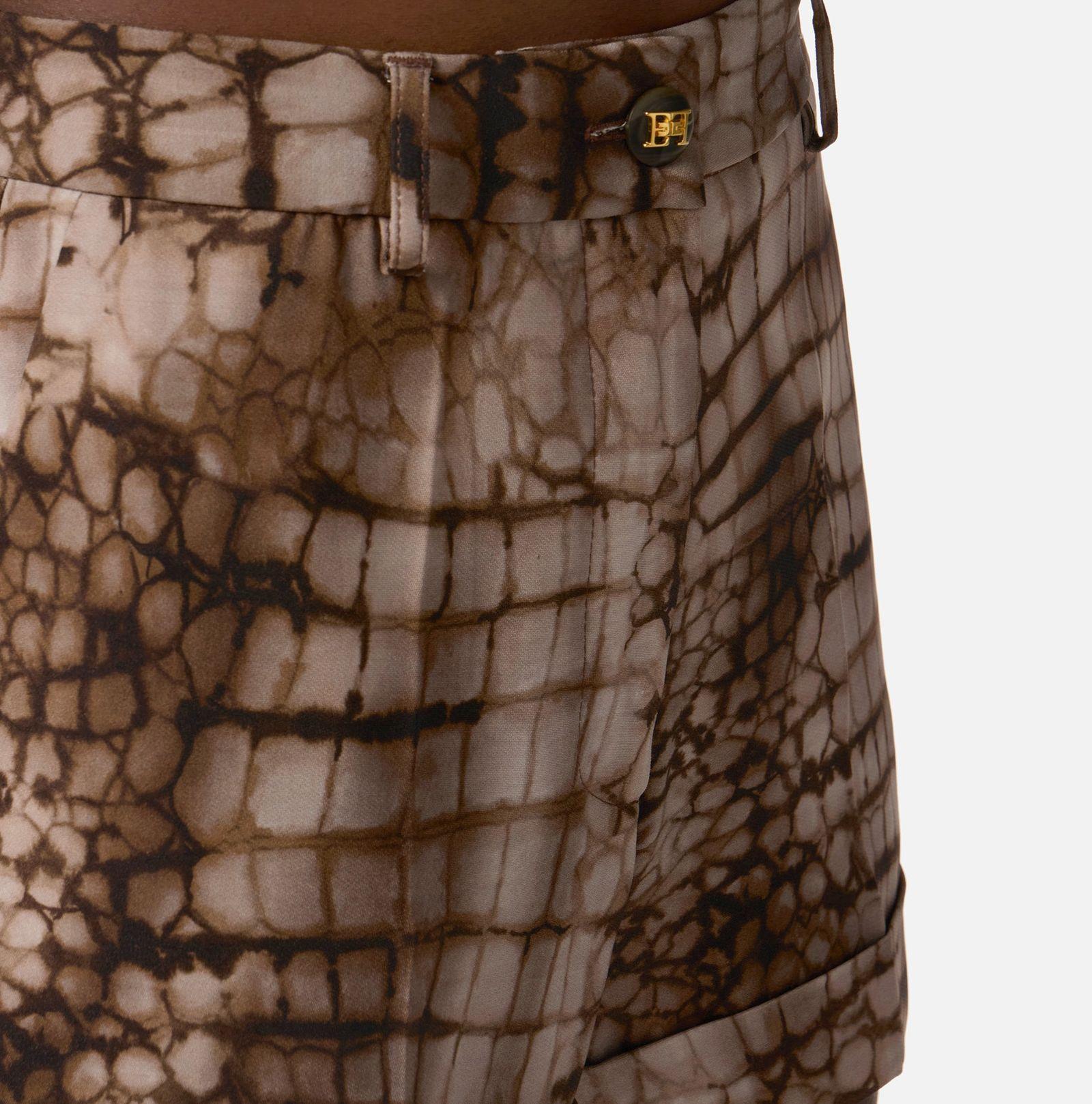 Shorts stampa alligatore - Elisabetta Franchi SH00361E2 644 ELISABETTA FRANCHI 