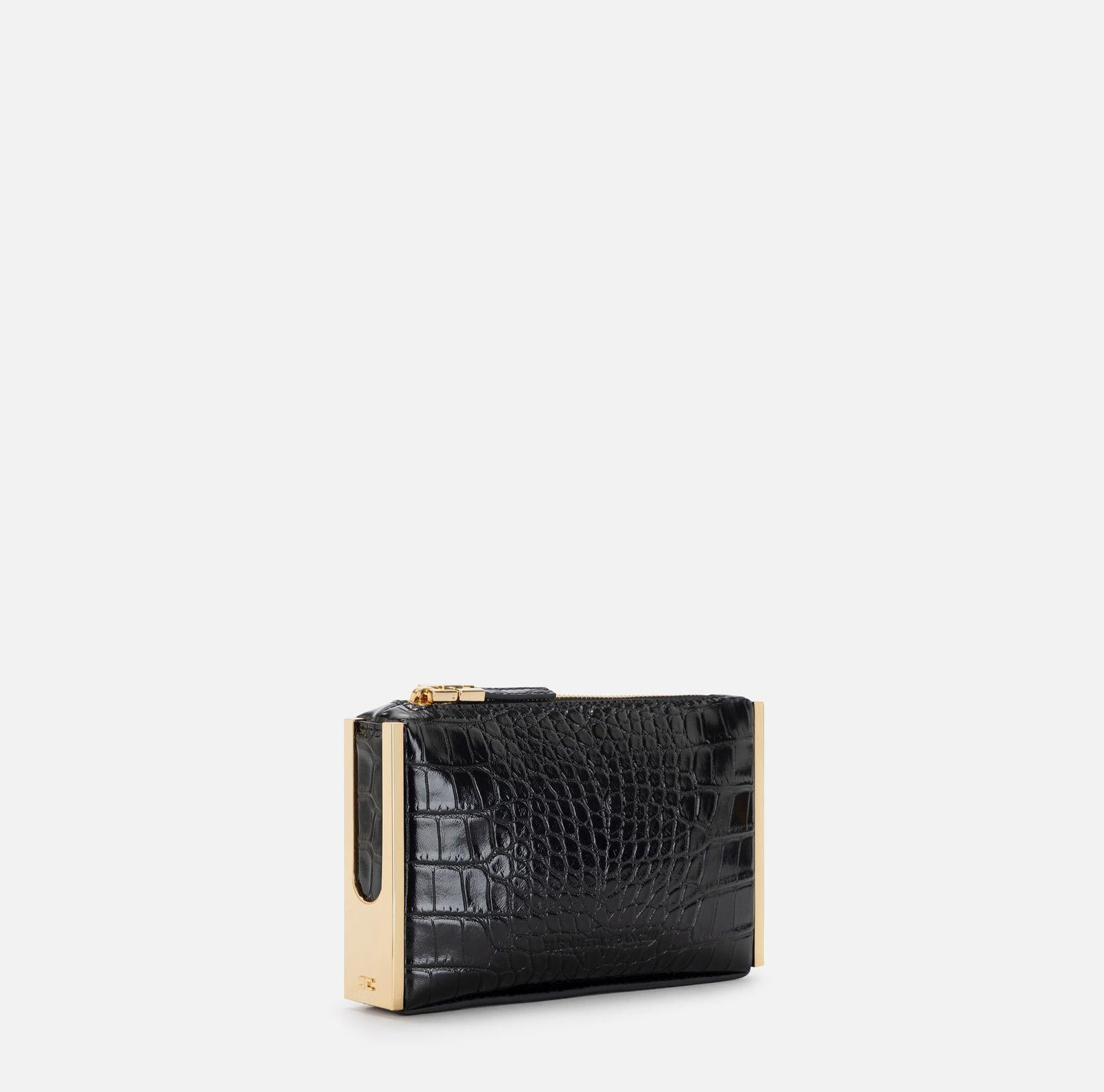 Clutch con zip - Elisabetta Franchi BS51A56E2 110 ELISABETTA FRANCHI 