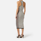 Abito in maglia a righe - Elisabetta Franchi AM97T61E2 685 ELISABETTA FRANCHI 