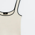 Top cropped con bordatura in contrasto SSEM5001 PANNA ELEH 
