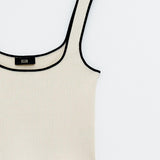 Top cropped con bordatura in contrasto SSEM5001 PANNA ELEH 
