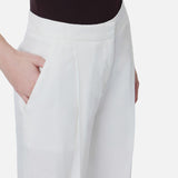 Pantalone in misto lino - Elisabetta Franchi PA17962E2 360 ELISABETTA FRANCHI 