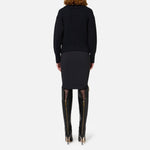 Gonna midi in doppio crèpe stretch GO04746E2 110 ELISABETTA FRANCHI 