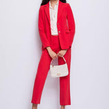 Pantalone senza tasche con piega