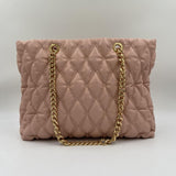 Borsa shopper grande in tessuto embossed