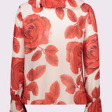 Camicia in fantasia con rouches