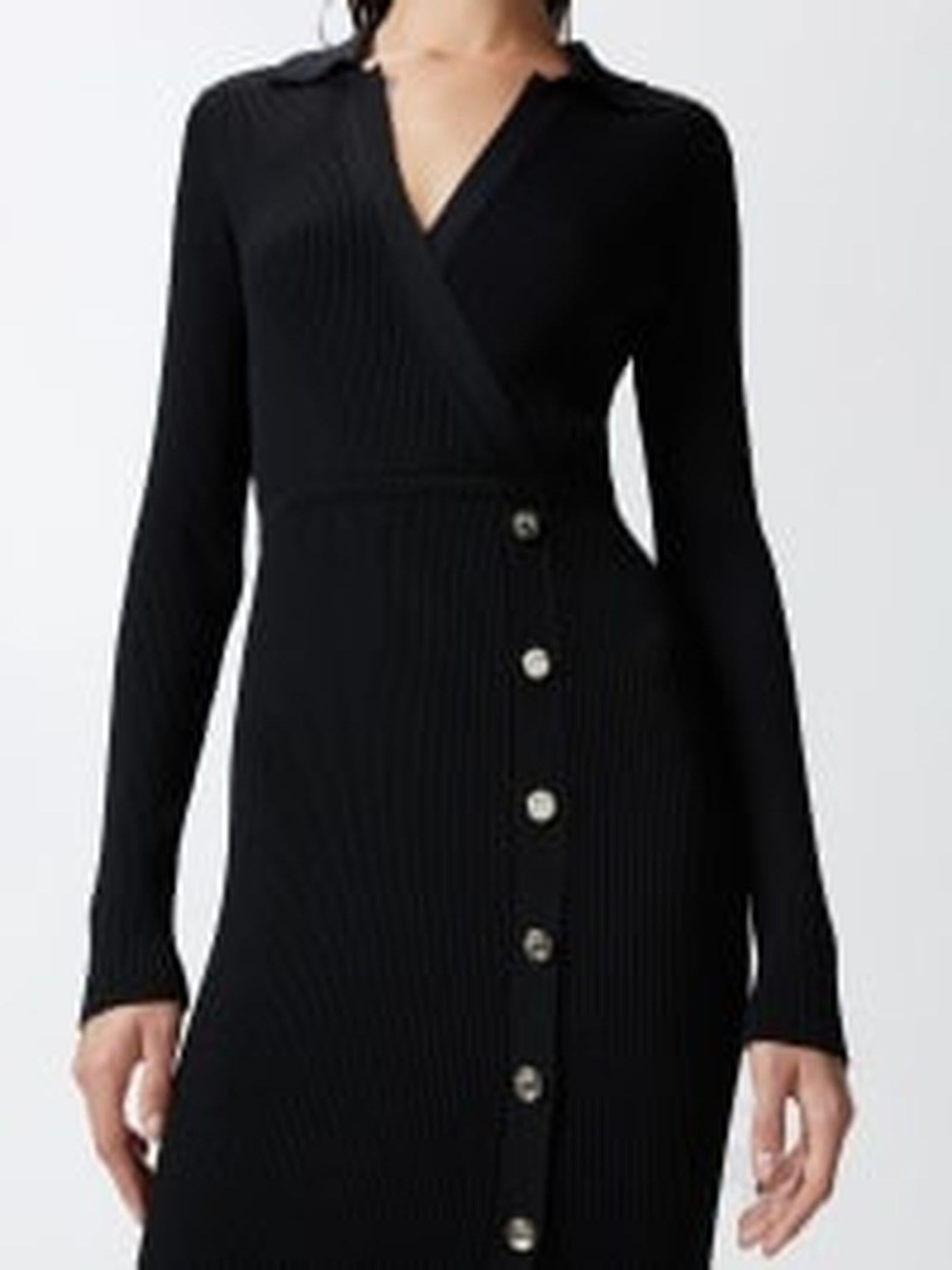 Abito lungo in maglia con bottoni 104033-A239 Z99 PINKO 
