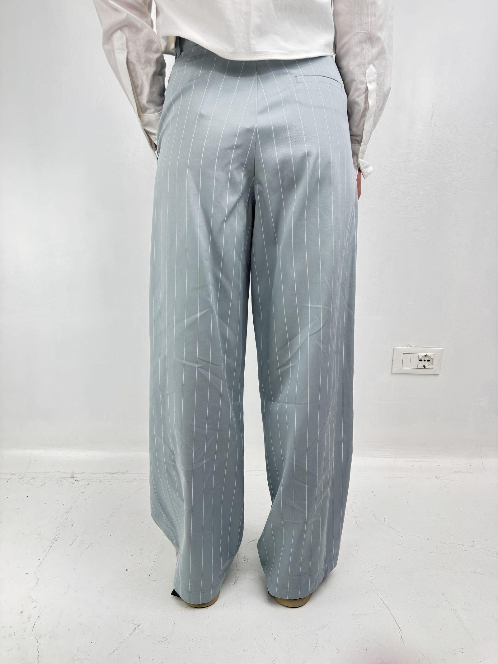 Pantalone con motivo a righe - Eleh SS260118 CELESTE ELEH 