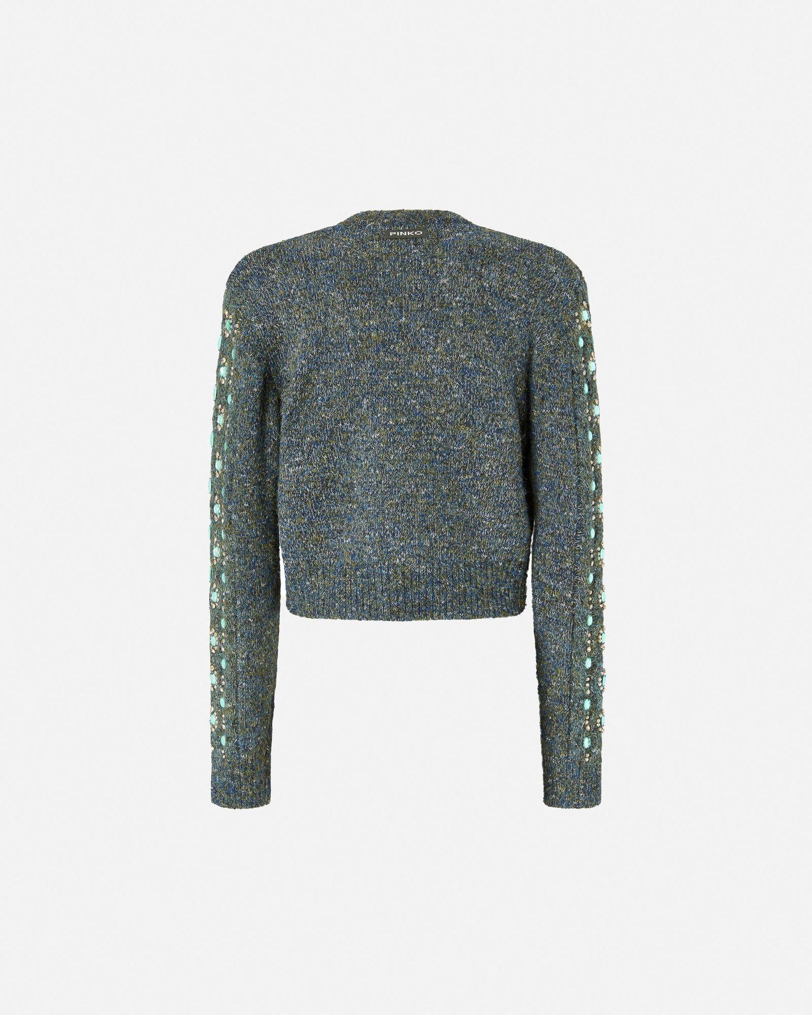 Cardigan con ricamo gioiello 105952A2YC IG1 PINKO 