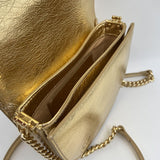 Borsa in pelle craccata lucida