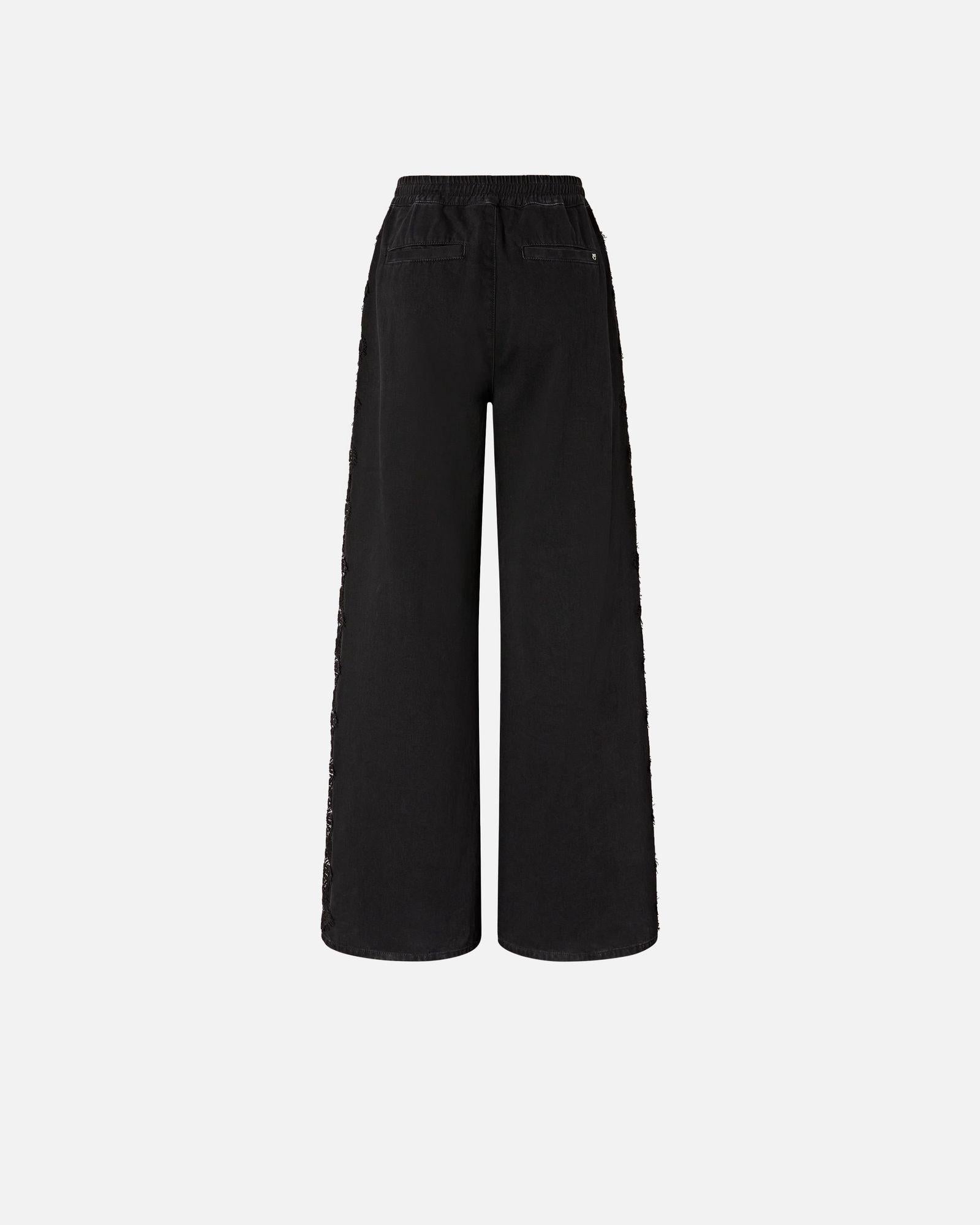 Pantaloni con banda laterale in pizzo - Pinko 106422A33U Z99 PINKO 