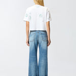 T-shirt con stampa e applicazioni 105704A2UG Z05 PINKO 