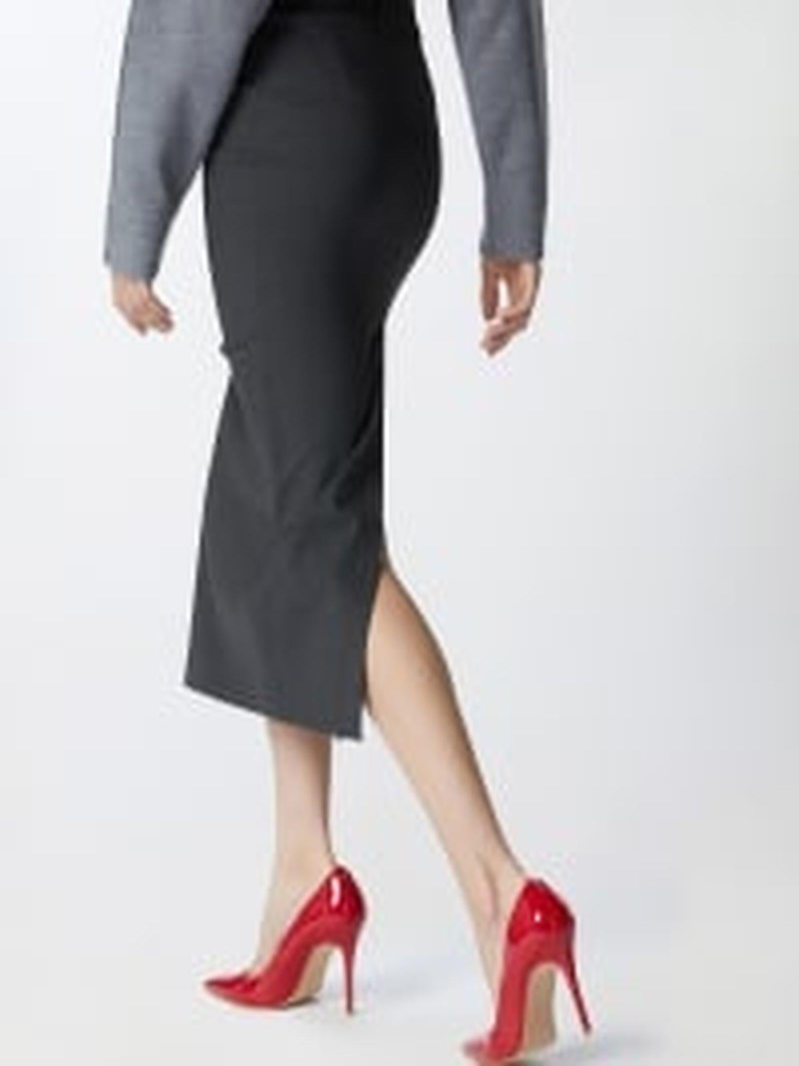 Gonna lunga a matita con spacco 104135-A15M I76 PINKO 