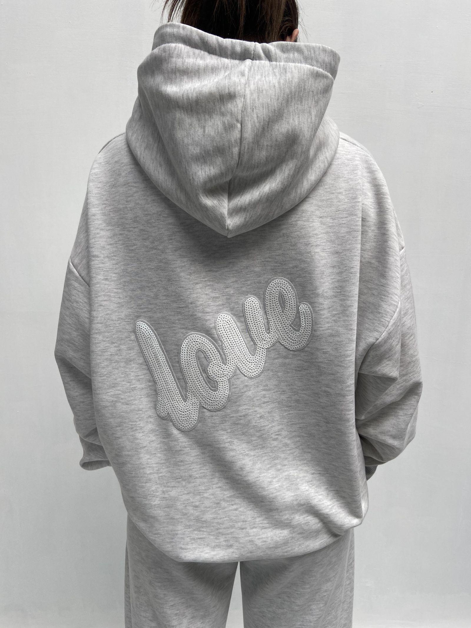 Felpa con cappuccio A1266 GRIGIO OFELIA 