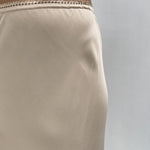 Gonna satinata con passamaneria in vita 887613 CREMA OFELIA 