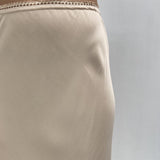 Gonna satinata con passamaneria in vita 887613 CREMA OFELIA 