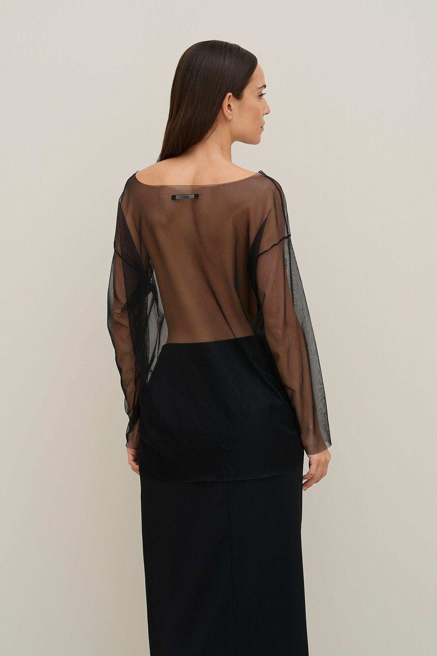 Maglia in tulle con scollo rotondo MUNE11 D1 10 CARLA G. 