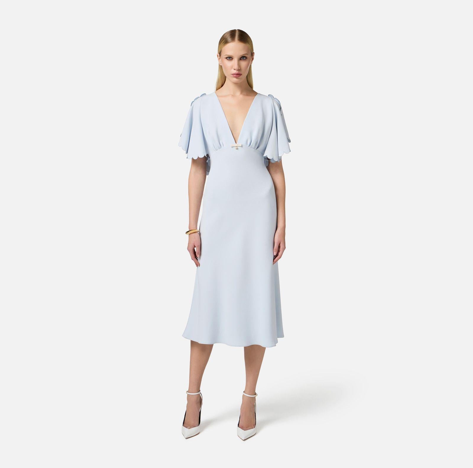 Abito con smerlo ricamato - Elisabetta Franchi AB76852E2 A28 ELISABETTA FRANCHI 