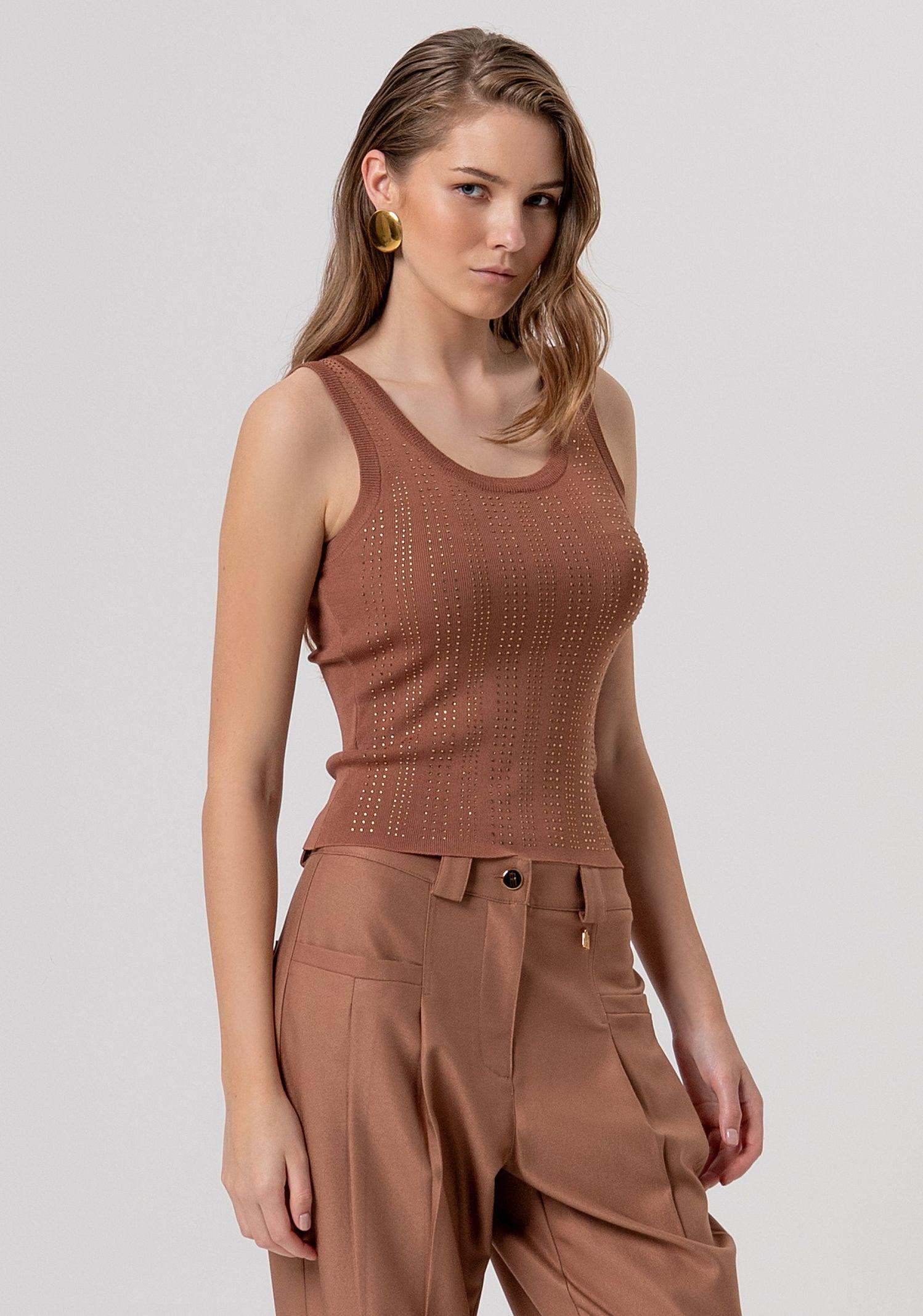 Top con strass - Fracomina FR26ST4005K524R9 M07 FRACOMINA 