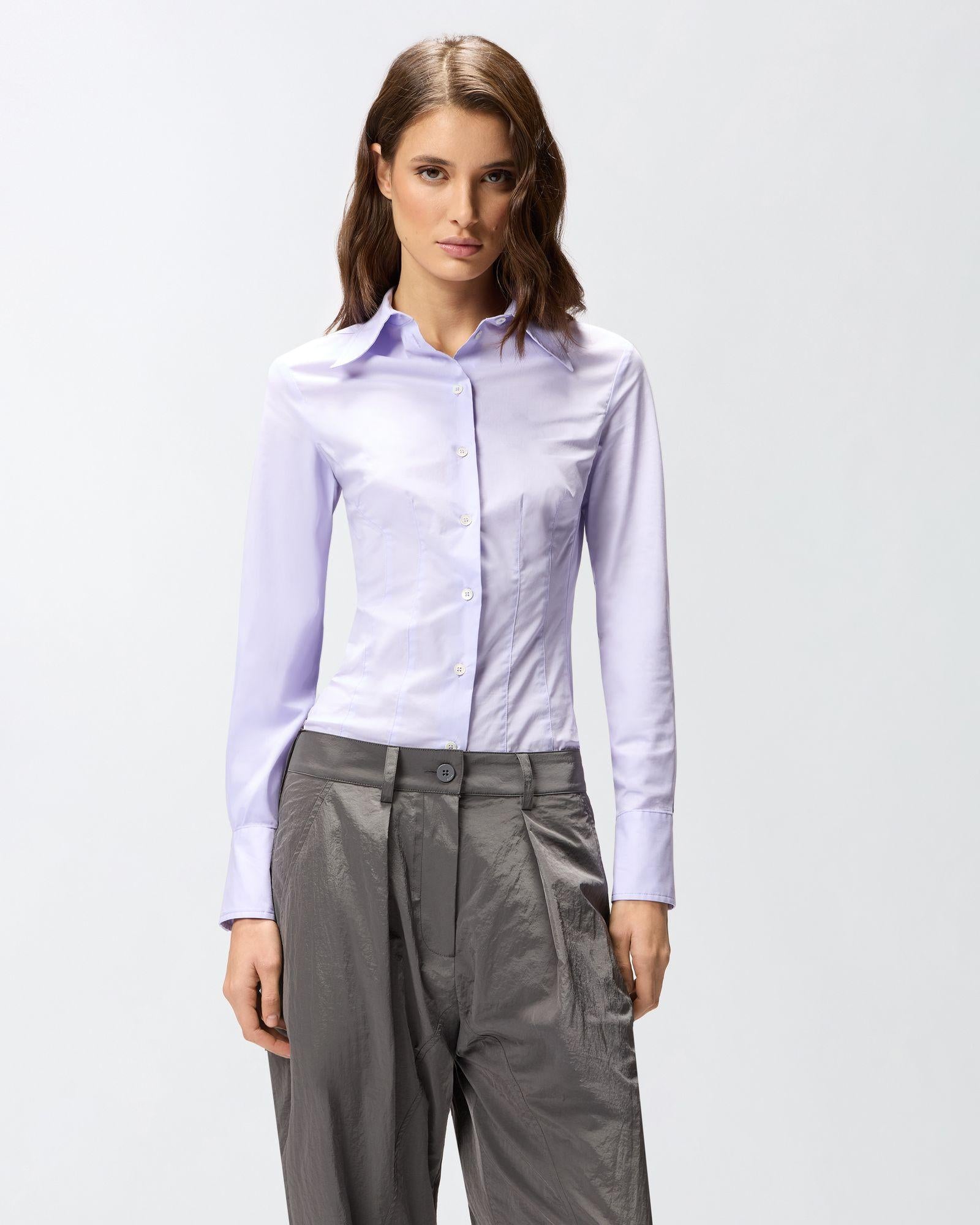 Camicia in popeline 105619A2TI Z04 PINKO 