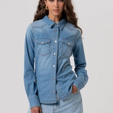 Camicia over in denim FP26ST6030D47202 258 FRACOMINA 