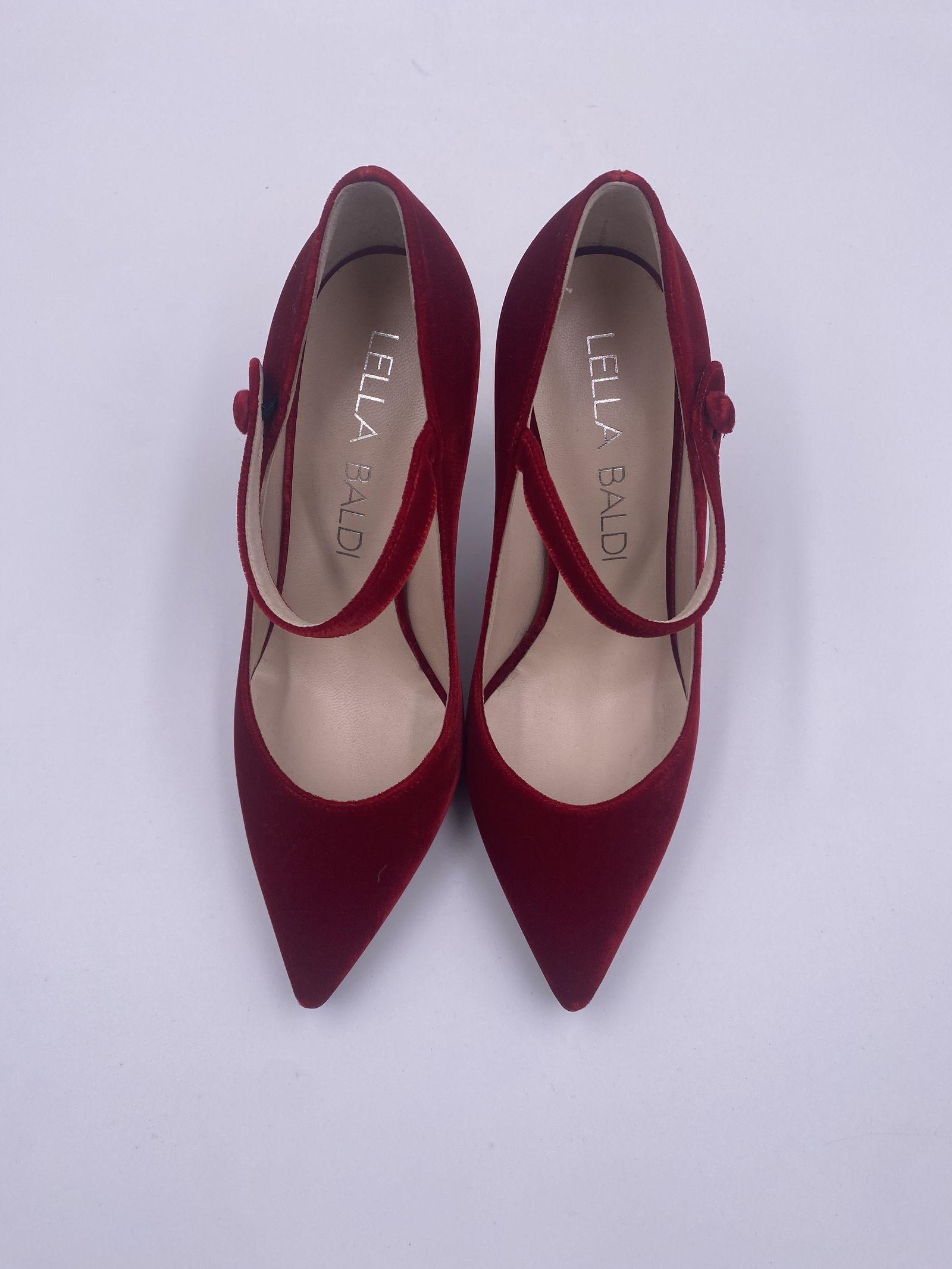 Dècolletè in velluto - Lella Baldi LB292T ROSSO LELLA BALDI 