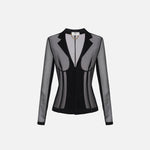 Giacca in tulle - Elisabetta Franchi GI13452E2 110 ELISABETTA FRANCHI 