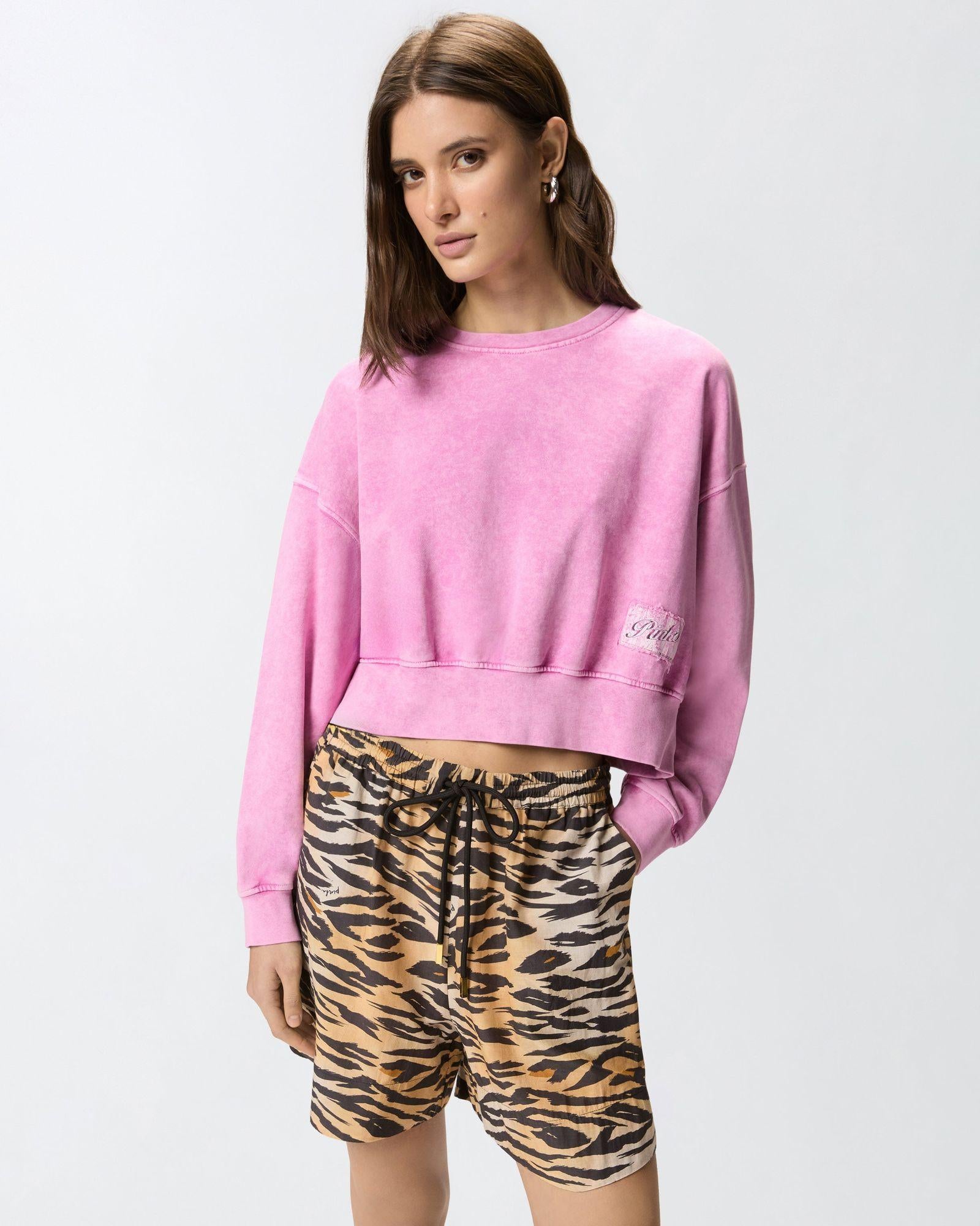 Felpa cropped girocollo - Pinko 106341A33M Q48 PINKO 