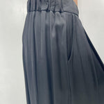 Gonna in raso con pieghe - Ofelia SK1027 NERO OFELIA 