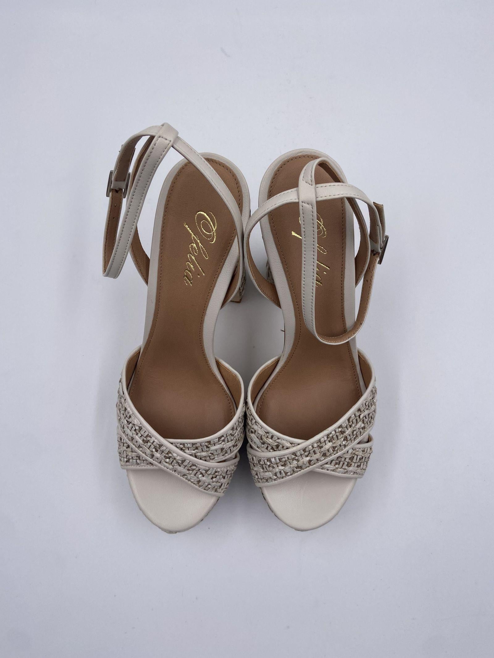 Sabot in raffia intrecciata 2589 SABBIA OFELIA 