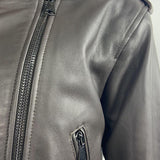 Giubbotto chiodo in pelle P104 NERO OFELIA 