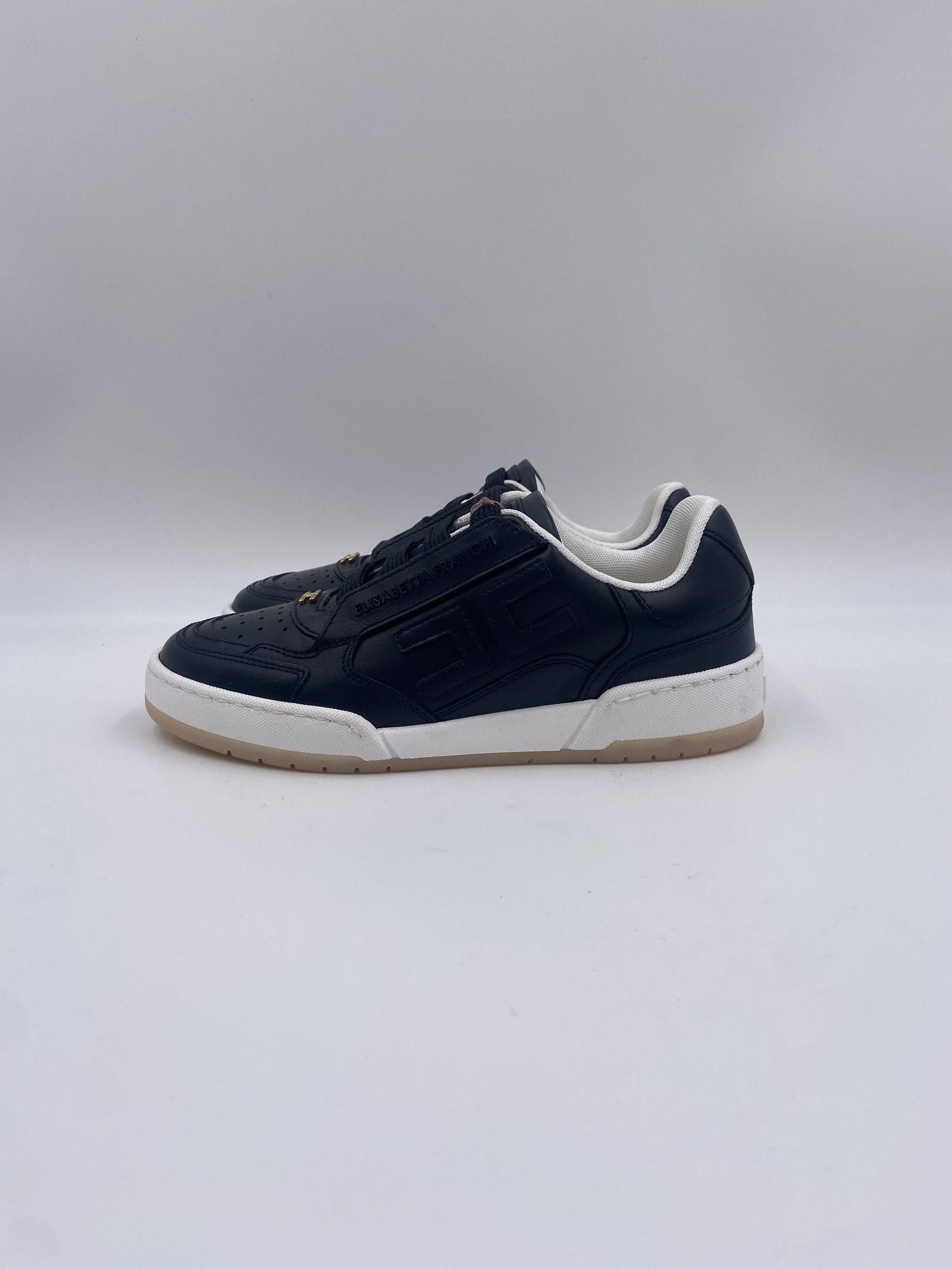 Sneakers in pelle con logo - Elisabetta Franchi SA48G51E2 110 ELISABETTA FRANCHI 