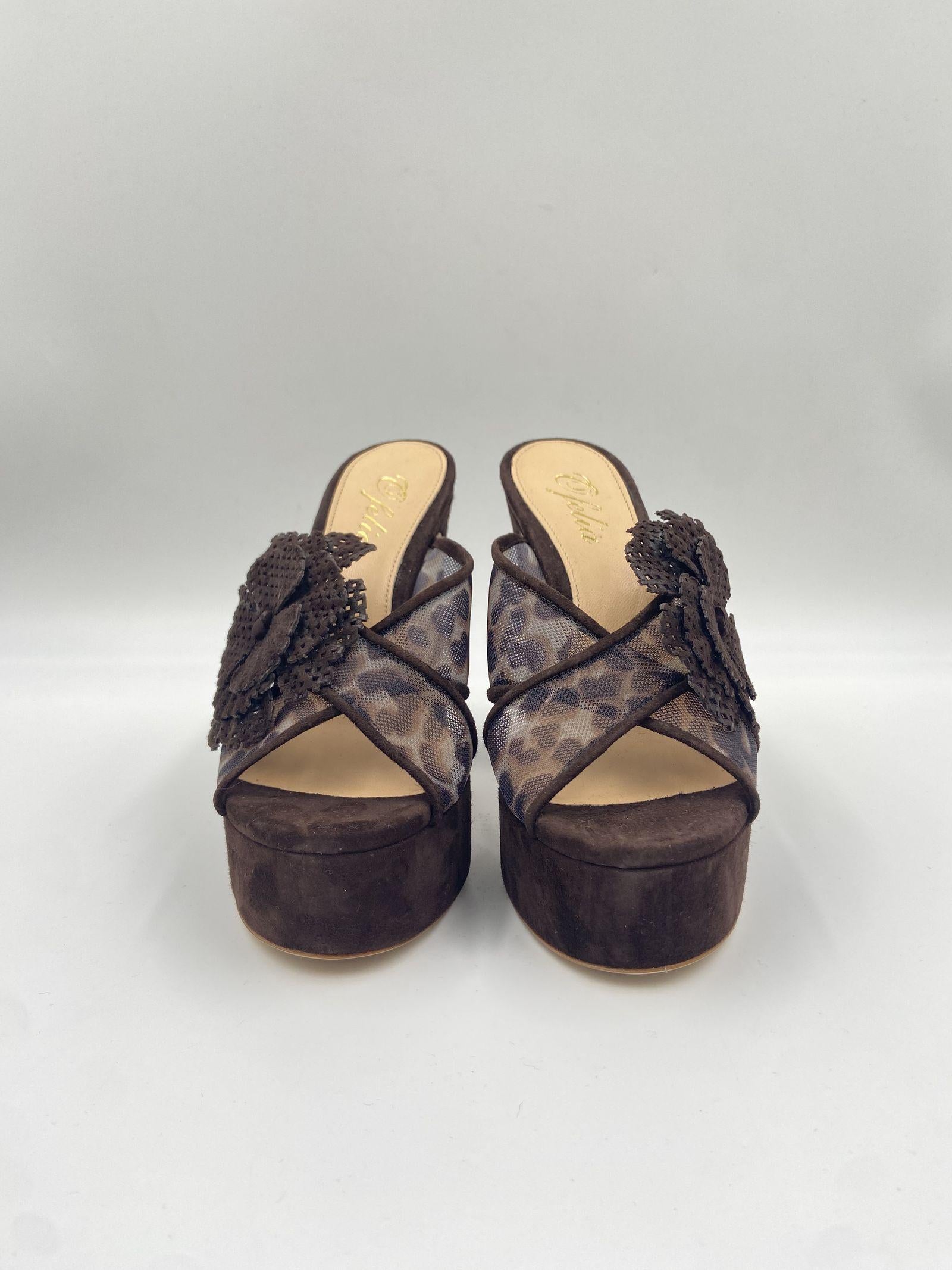 Sandalo con fiore - Ofelia 3104 MORO OFELIA 