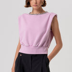 Felpa con pietre luminose FR26ST9006F40901 M34 FRACOMINA 