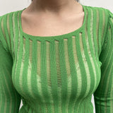 Maglia trasparente maniche lunghe