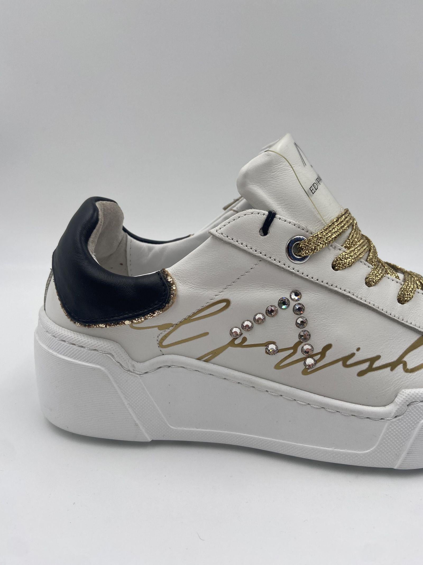 Sneakers con lacci oro FALD SG22 BIANCOORO ED PARRISH 
