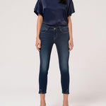 Jeans slim cropped con lavaggio scuro FP000V9002 D40101117 FRACOMINA 