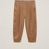 Pantalone con pinces in raso