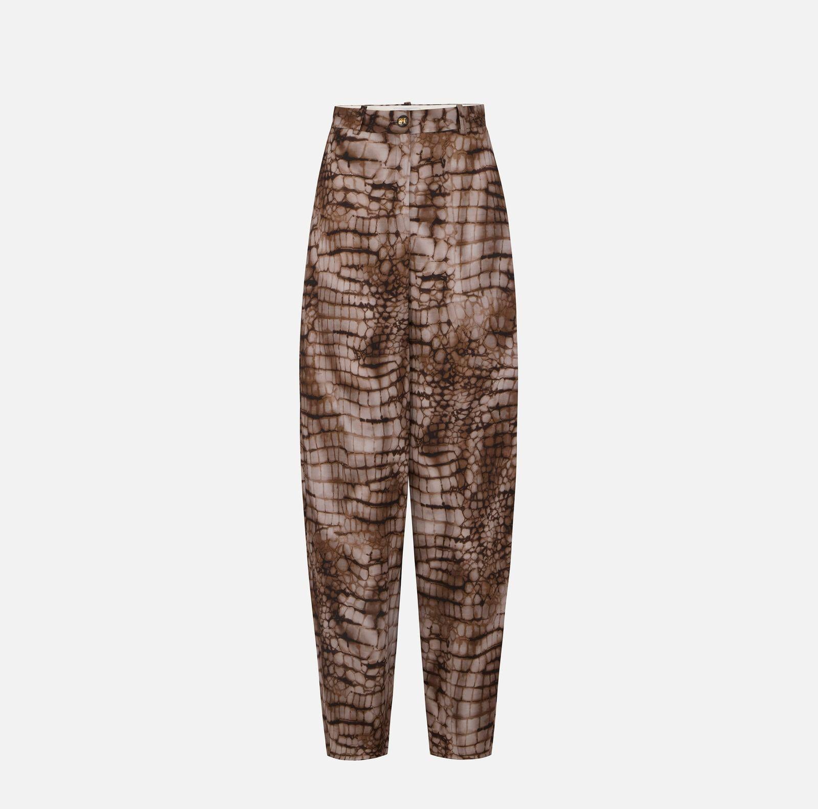 Pantalone stampa alligatore - Elisabetta Franchi PA16261E2 644 ELISABETTA FRANCHI 