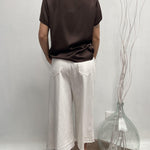T- shirt girocollo satinata - Ofelia MS2003 MORO OFELIA 