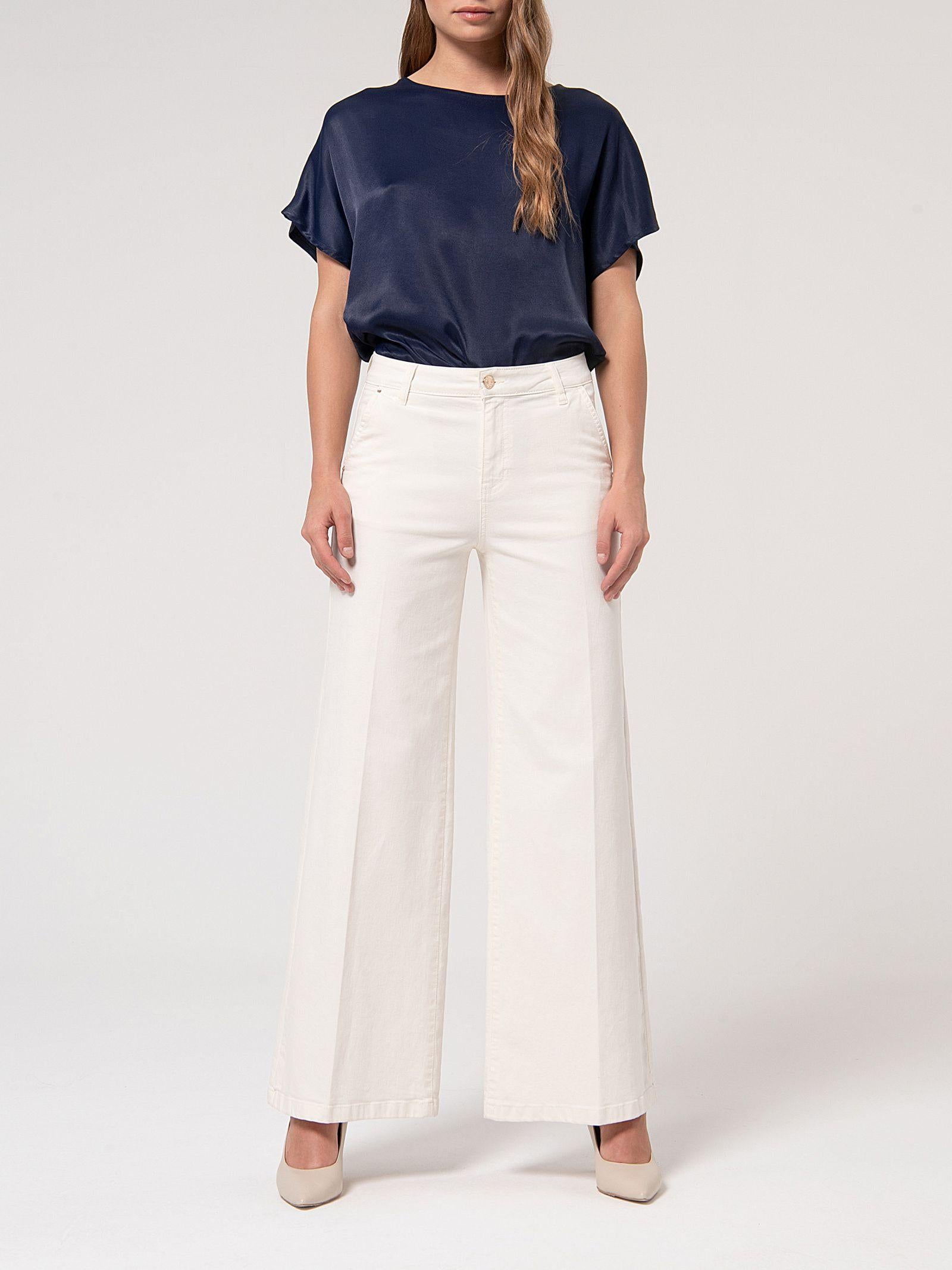 Pantalone flare in gabardina stretch - Fracomina FP24WV3010 W61501108 FRACOMINA 