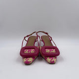 Slingback in raffia