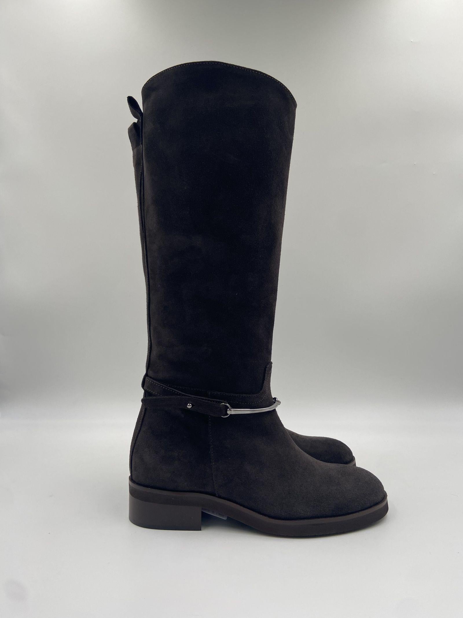 Stivale con dettaglio equestre - Ofelia 2904 MORO OFELIA 