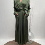 Abito manica lunga - Ofelia D1044 VERDE OFELIA 