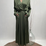 Abito manica lunga - Ofelia D1044 VERDE OFELIA 