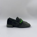 Mocassino in velluto PJ602D VERDE JEANNOT 