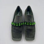 Mocassino in velluto PJ602D VERDE JEANNOT 